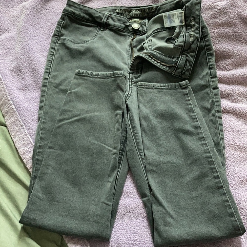 American Eagle sky high jegging size 12 grey